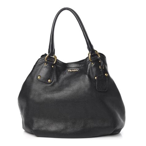 PRADA Cervo Antik Tote Black 596311.